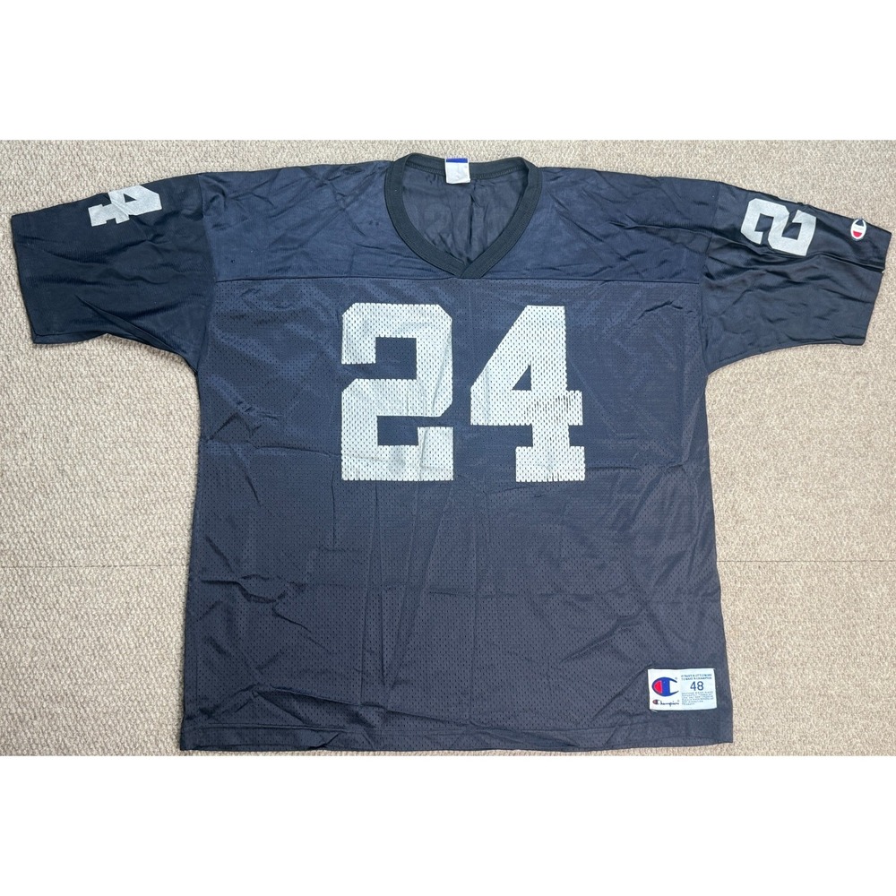 Champion Vintage NFL Oakland Raiders #24 Charles Woodson Football Jersey Size XL